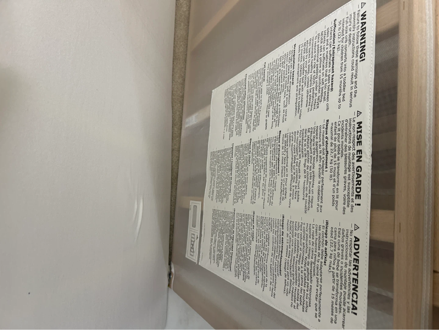 Brand New IKEA SNIGLAR Crib + Mattress – Never Used! - photo 5