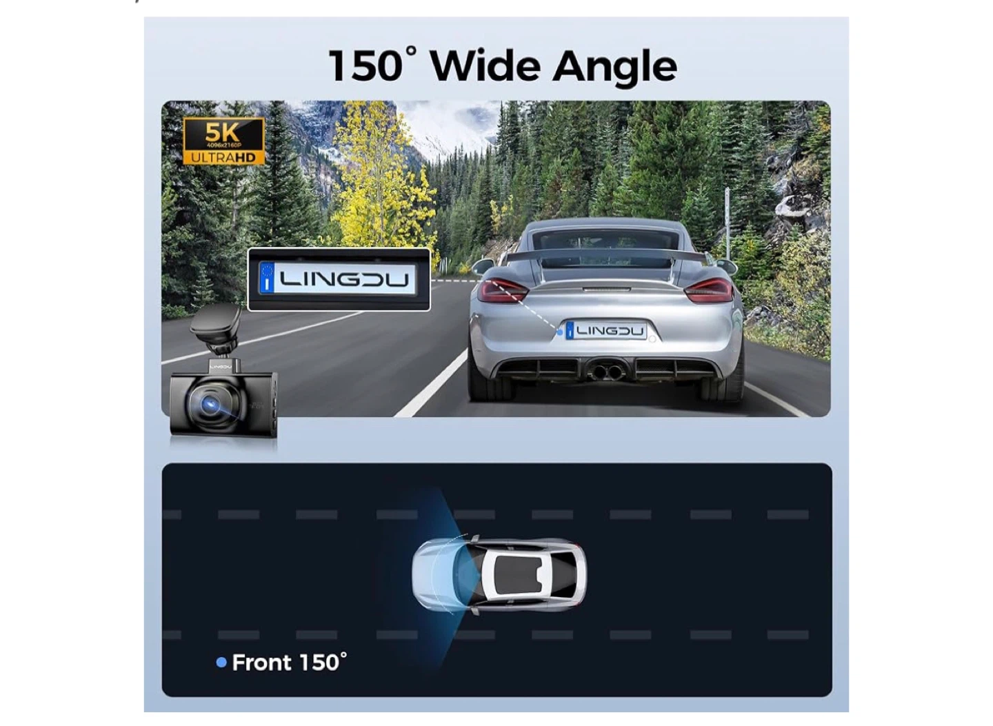 LINGDU 5K Dash Cam with WiFi and GPS - photo 3