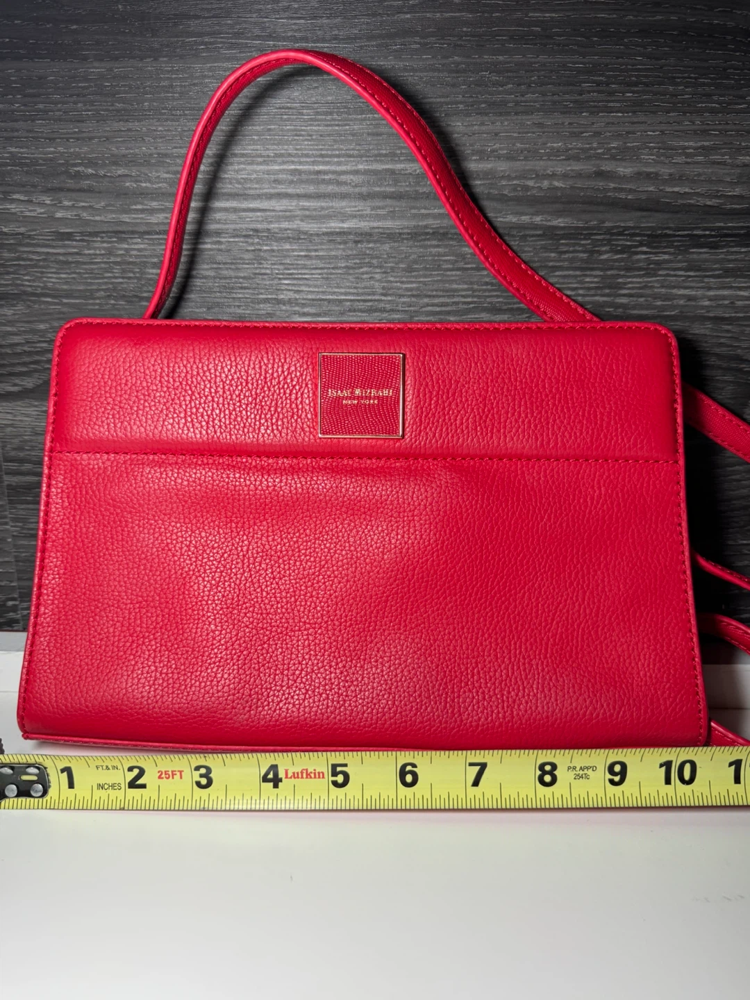 Isaac Mizrahi New York Red Leather Clutch/Crossbody Bag - photo 5