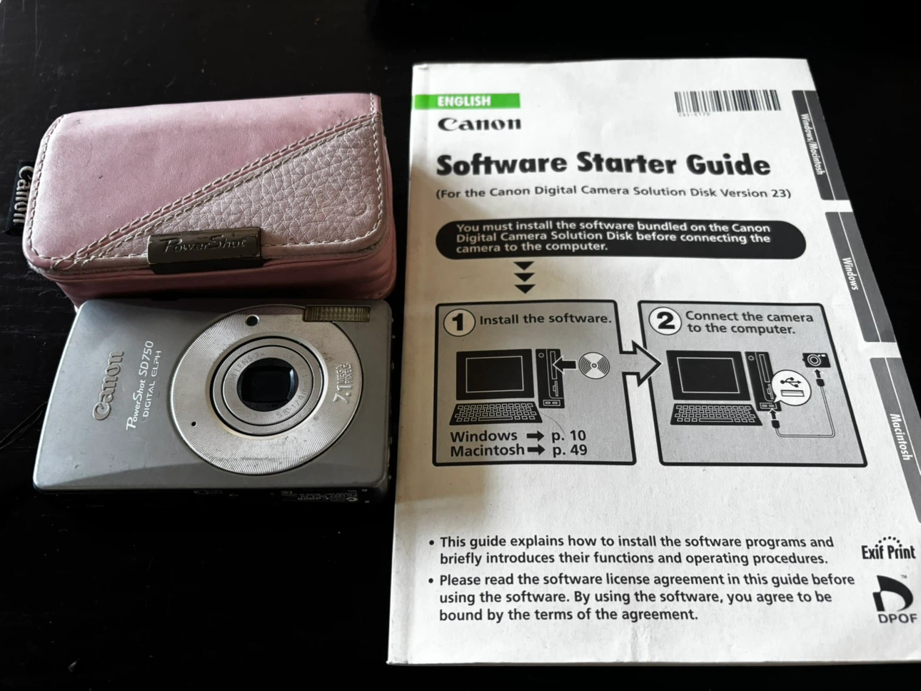 Vintage Canon PowerShot SD750 Digital ELPH Camera - photo 3