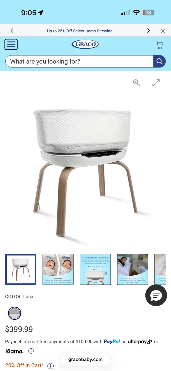 Graco Sense2Snooze Bassinet