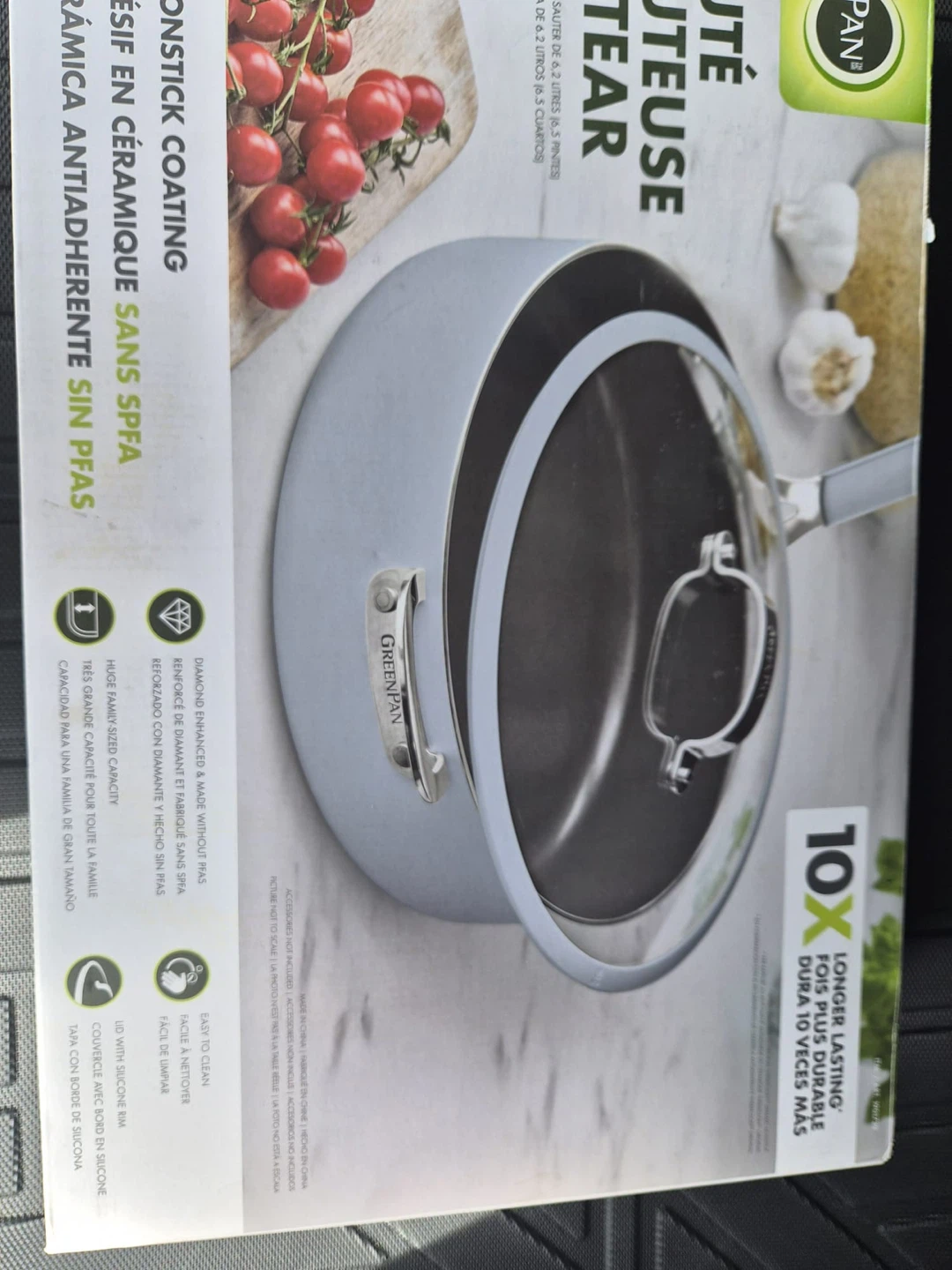 GreenPan 6.2 Qt Sauté Pan with Lid