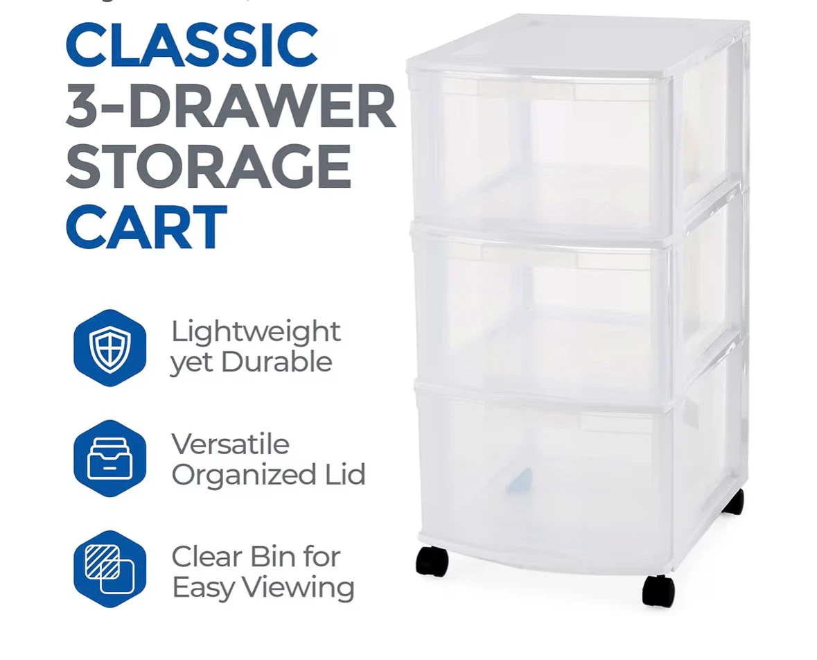 Moving sales- must go 3 Drawer cart wheeled