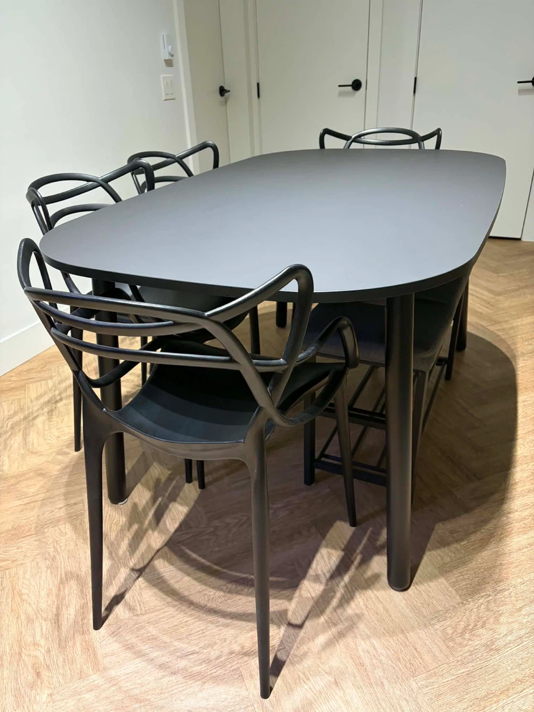 Black Dining Table, Sofa and accent chairs