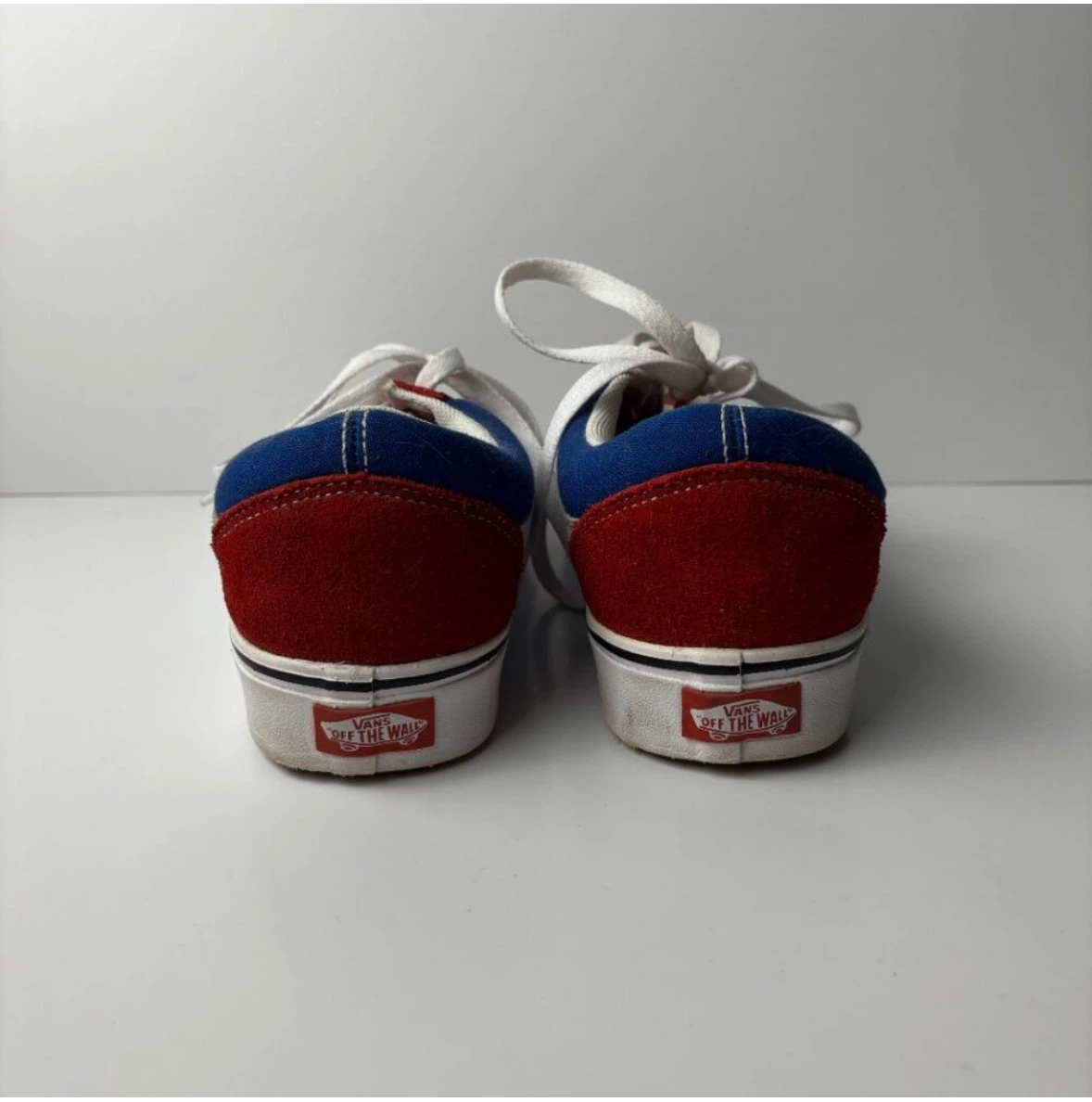 Vans Old Skool Red/Blue Suede Skate Shoes - photo 2