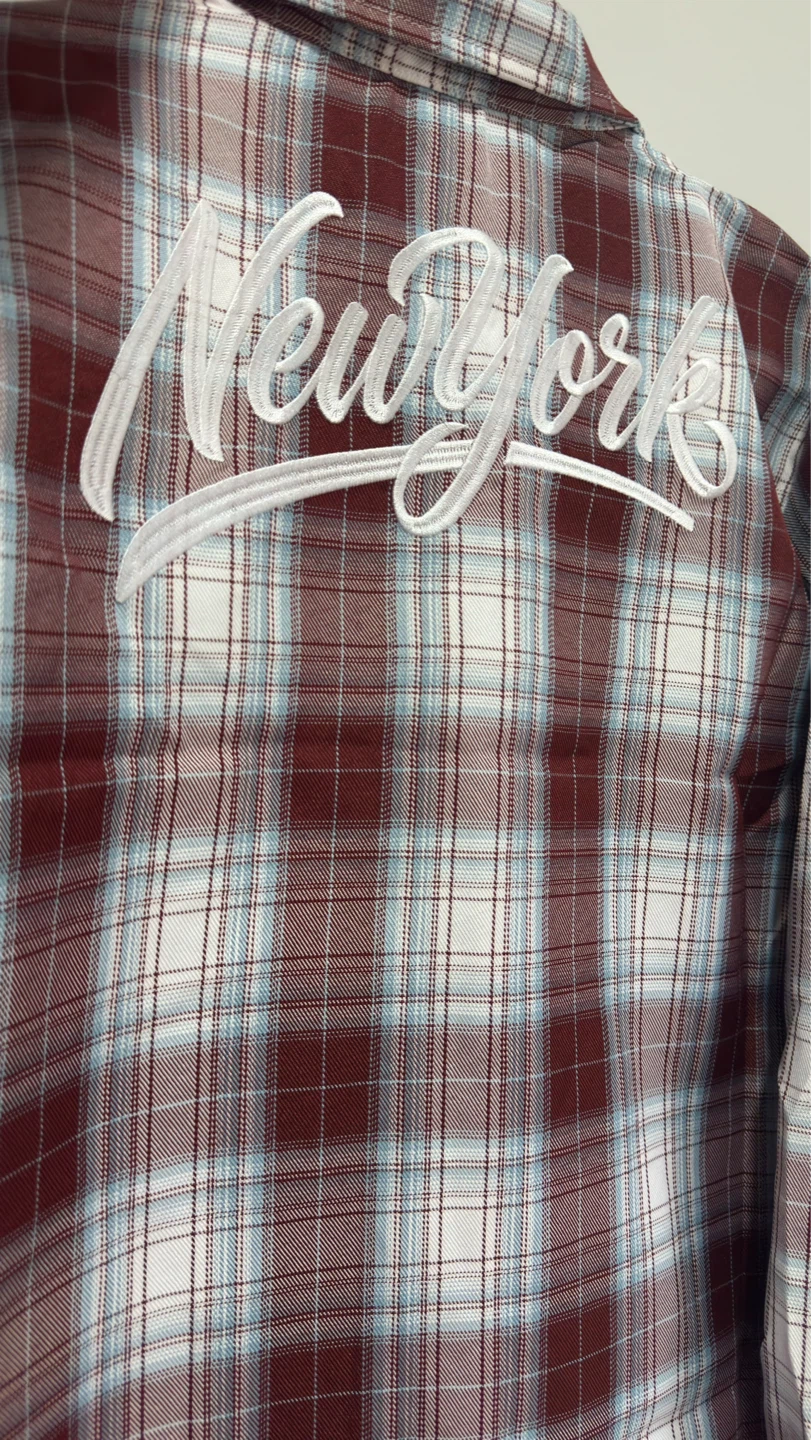Plaid "New York" Button-Up Shirt - photo 4