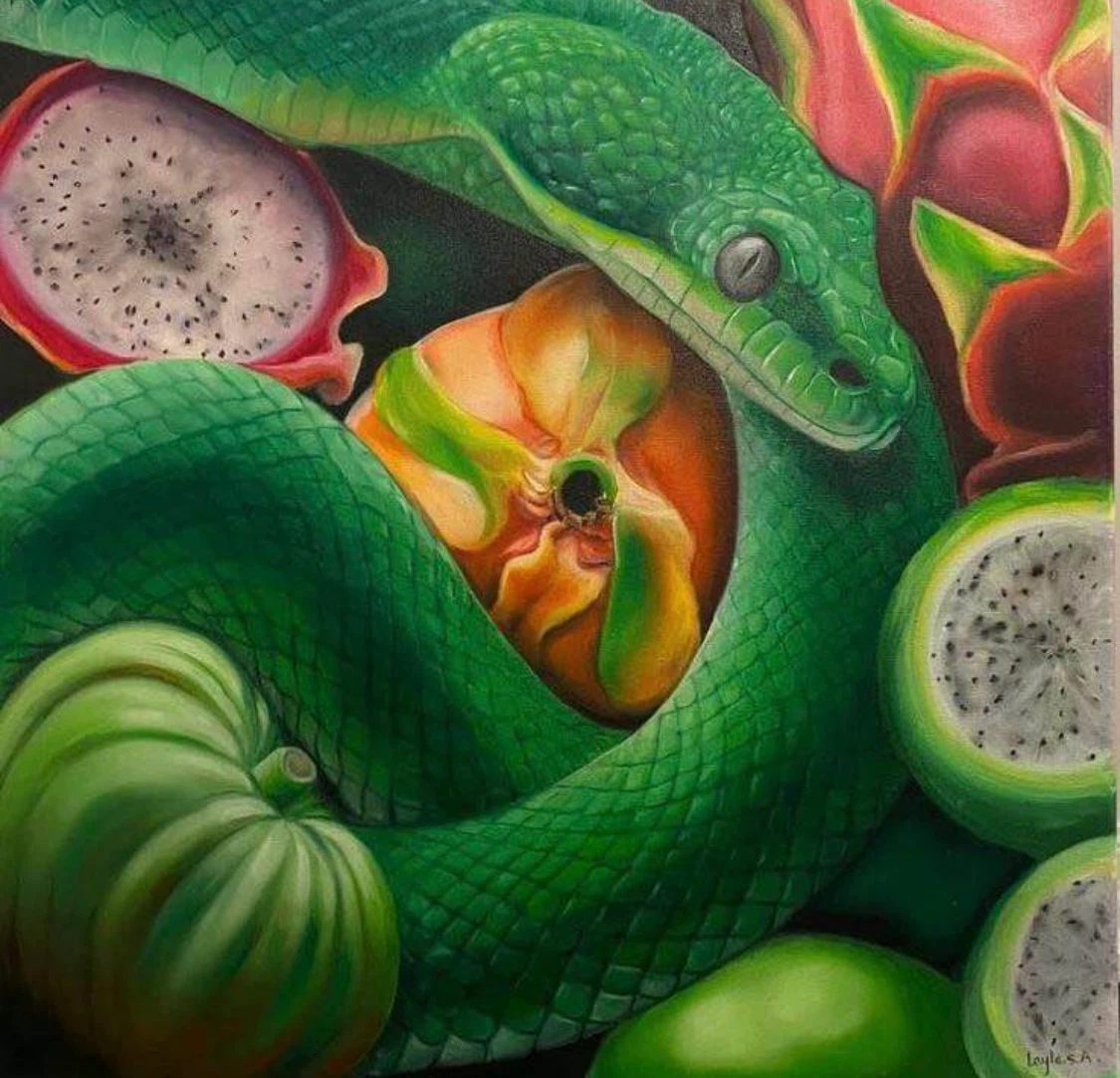 Snake and Fruit Wall Art Painting - photo 2