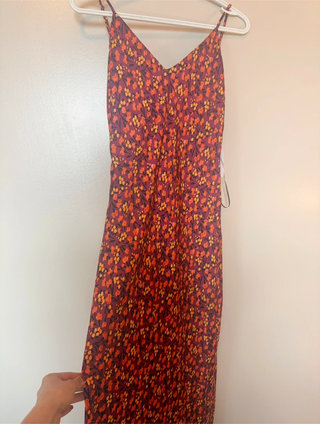 Zara Floral Print Satin Dress XS - photo 2