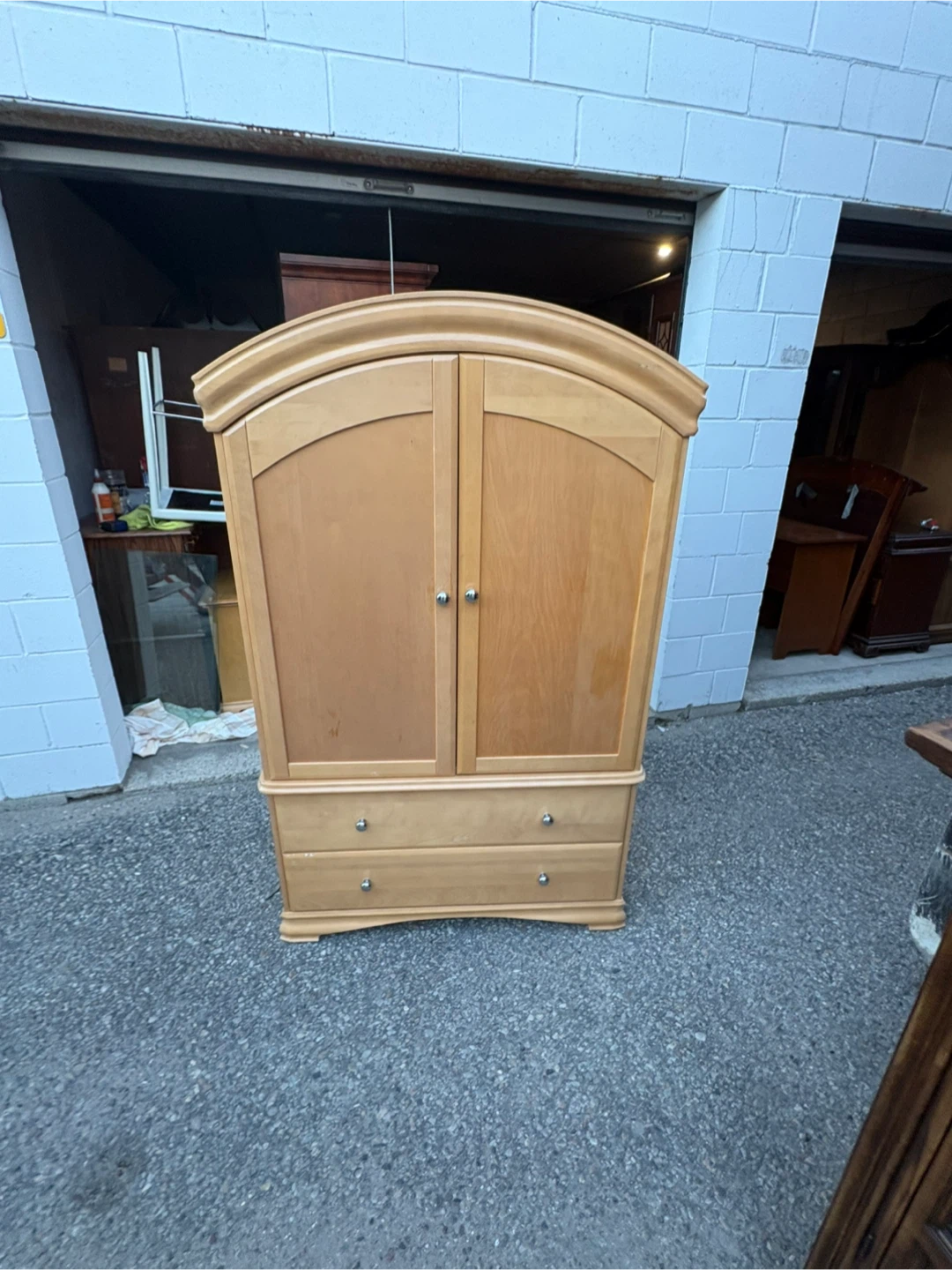Free delivery used Wooden Armoire with Drawers