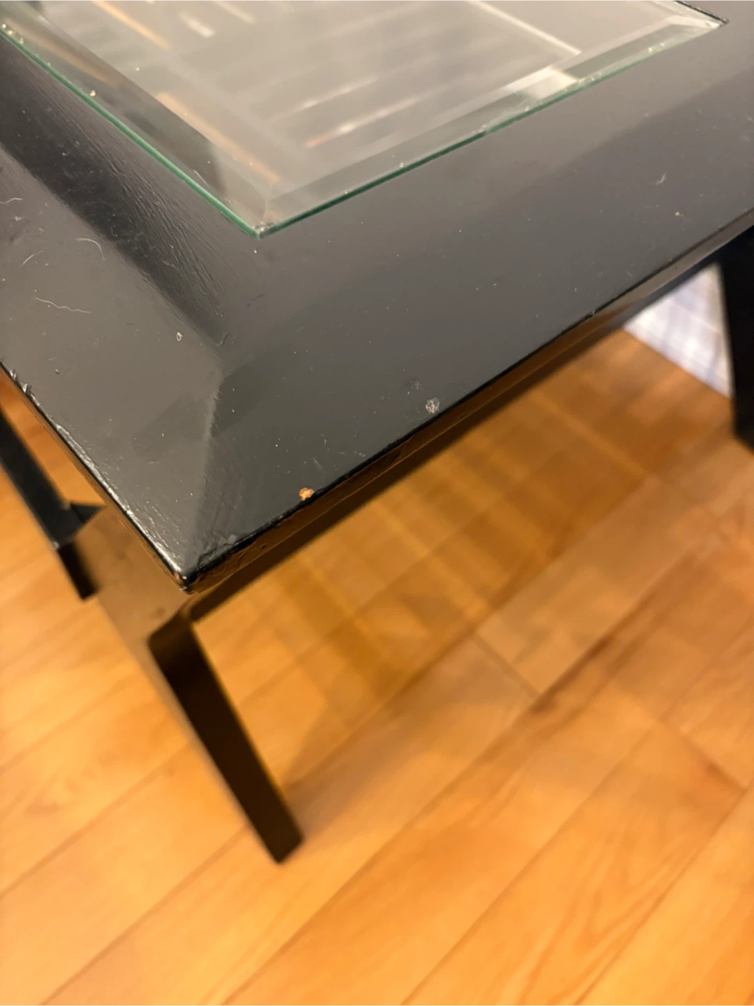 Black Coffee Table with Glass Top - photo 2