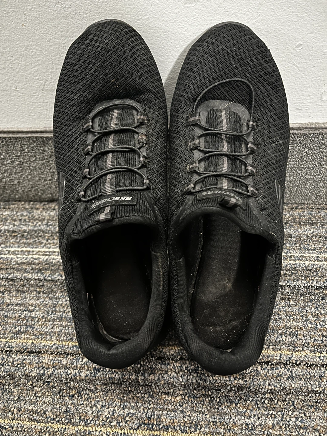 Skechers Black Slip-On Athletic Shoes (size 10 women)