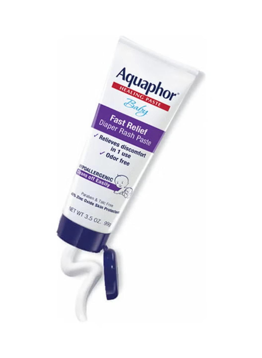 Aquaphor Baby Fast Relief Diaper Rash Paste - 3.5 oz - photo 2