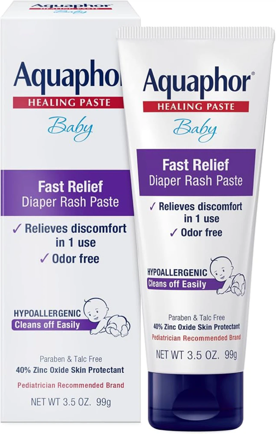 Aquaphor Baby Fast Relief Diaper Rash Paste - 3.5 oz