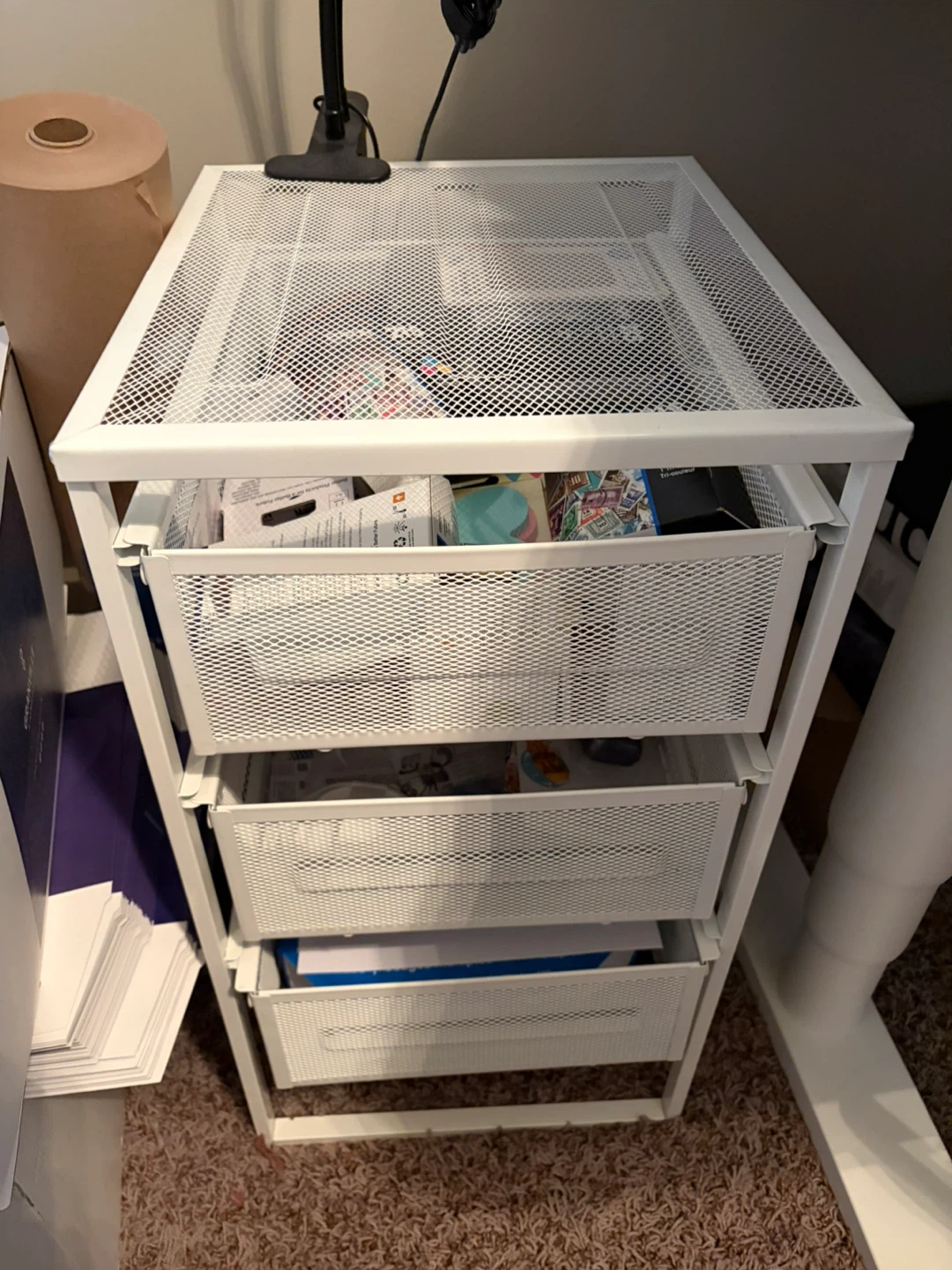 IKEA 3-Drawer Metal Mesh Storage Units – White (2 Available) - photo 2