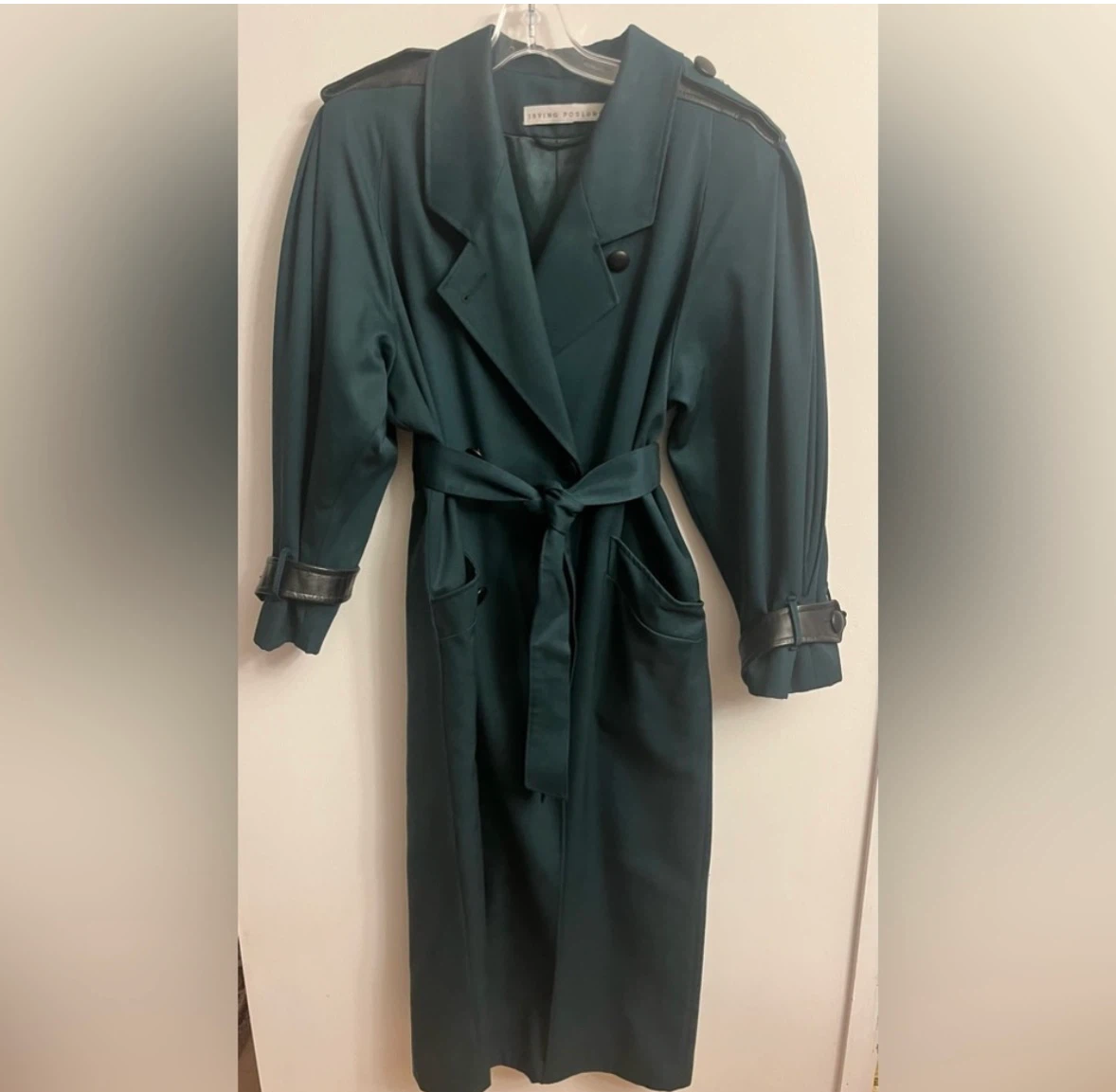 IRVING POSLUNS Pure Virgin Wool Trench Coat