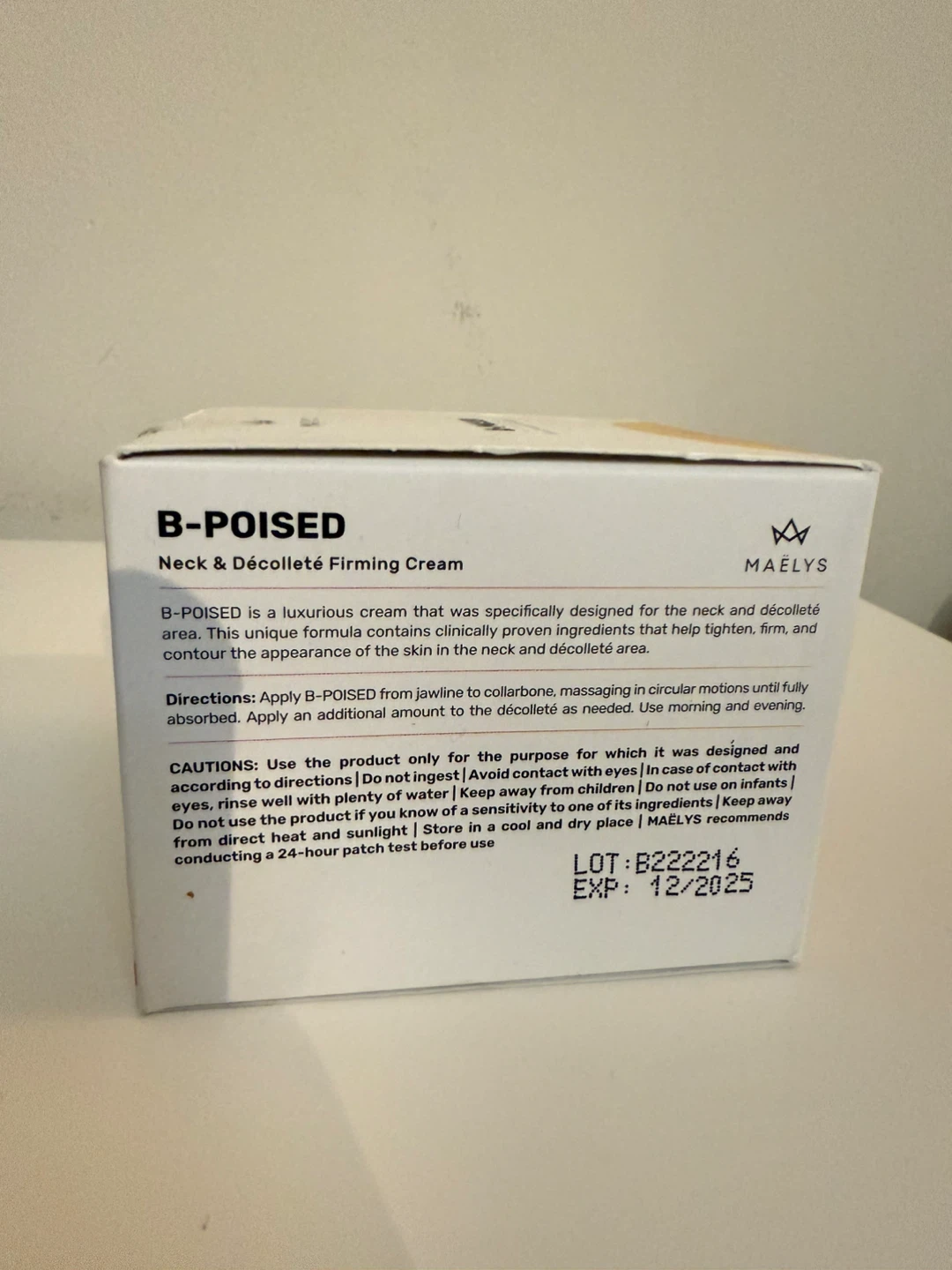 NEW MAËLYS B-POISED Neck & Décolleté Firming Cream – Sealed - photo 4