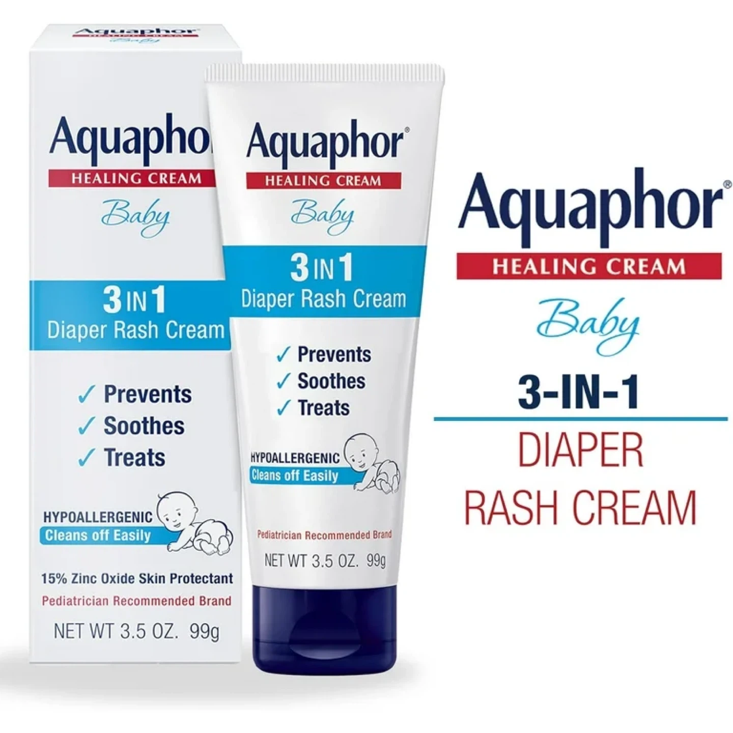 Aquaphor Baby 3-in-1 Diaper Rash Cream