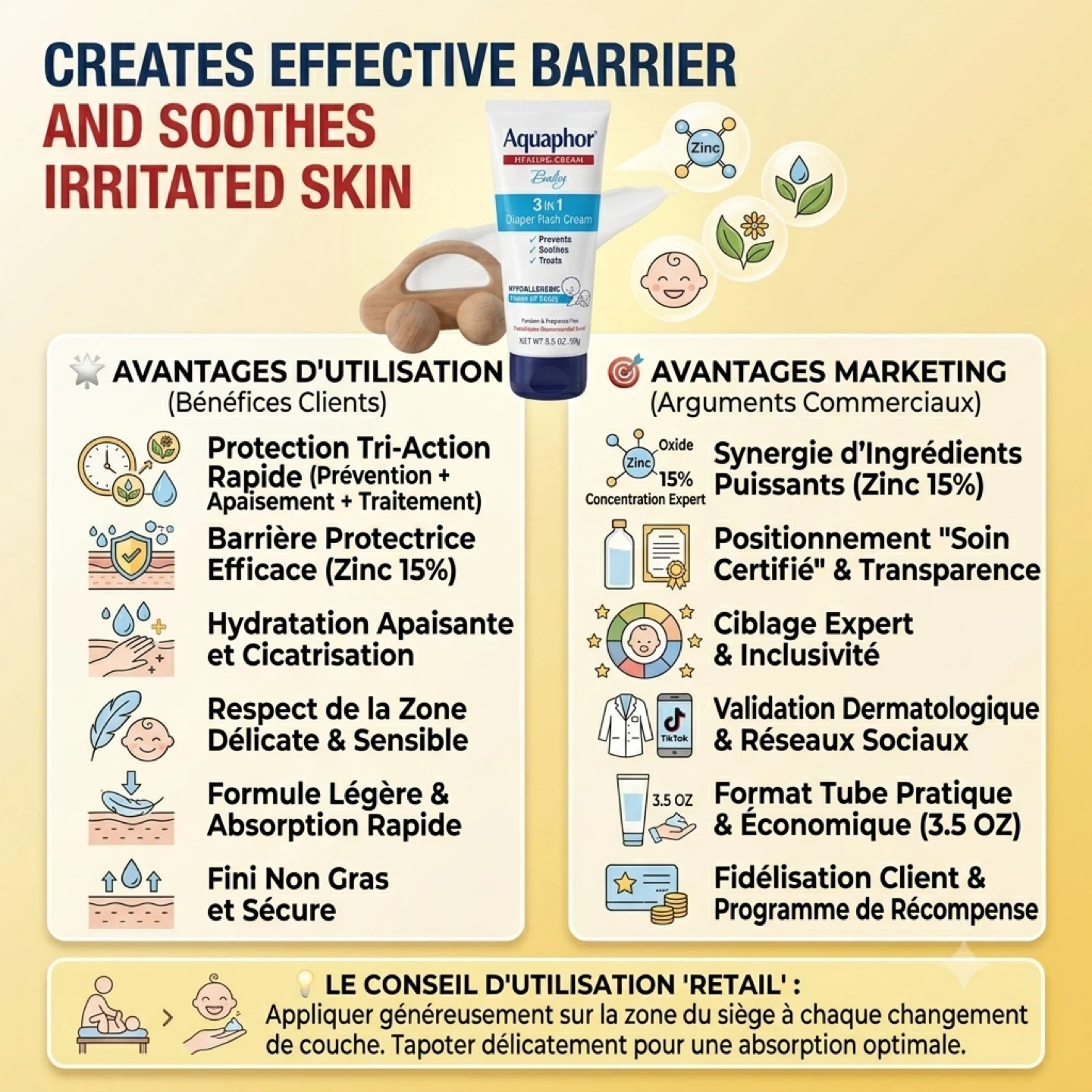 Aquaphor Baby 3-in-1 Diaper Rash Cream - photo 4