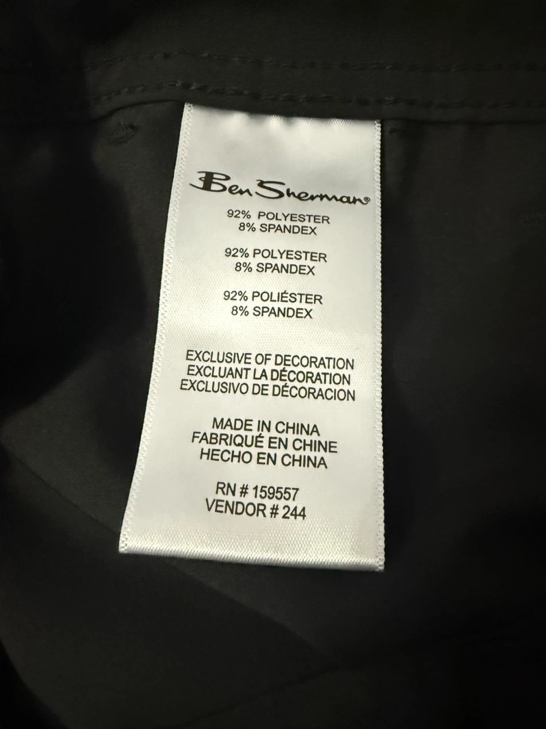 Ben Sherman Regular Fit Stretch Shorts XL Black - photo 5