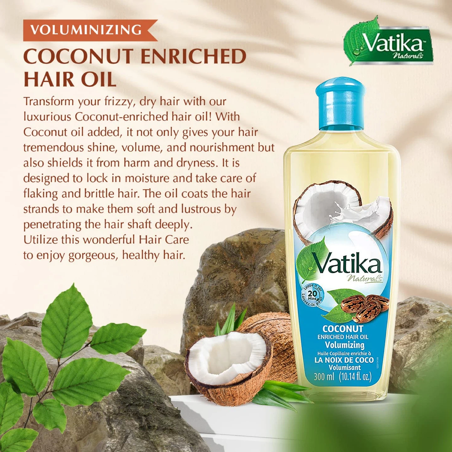 Vatika Naturals Coconut Enriched Hair Oil Volume & Thickness - photo 2