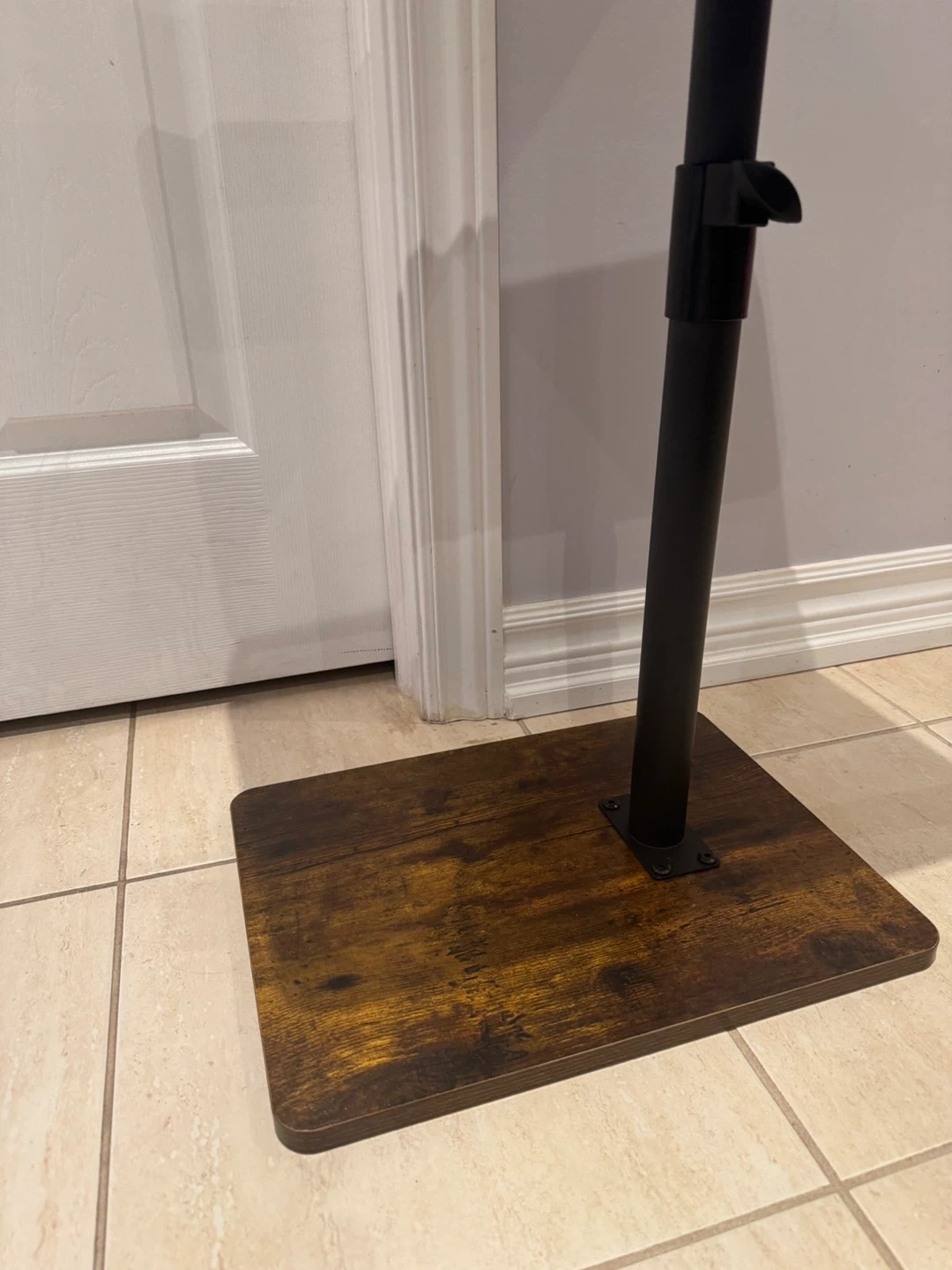 Adjustable Side Table with Wood Top - photo 3