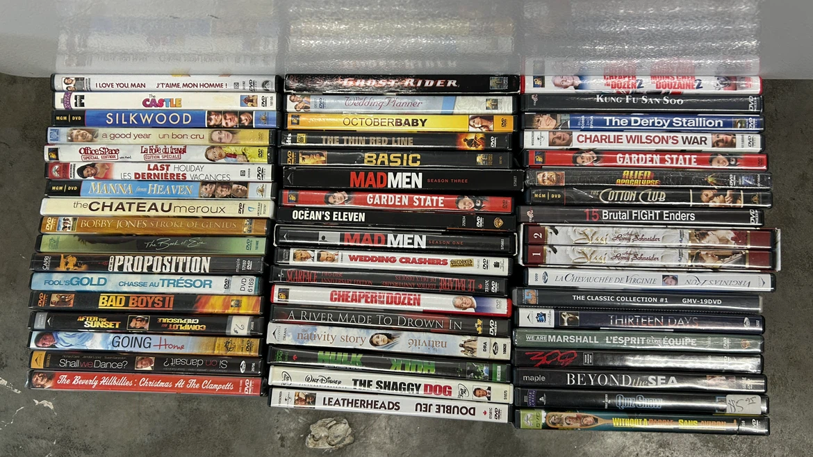 Collection of 52 assorted DVDs