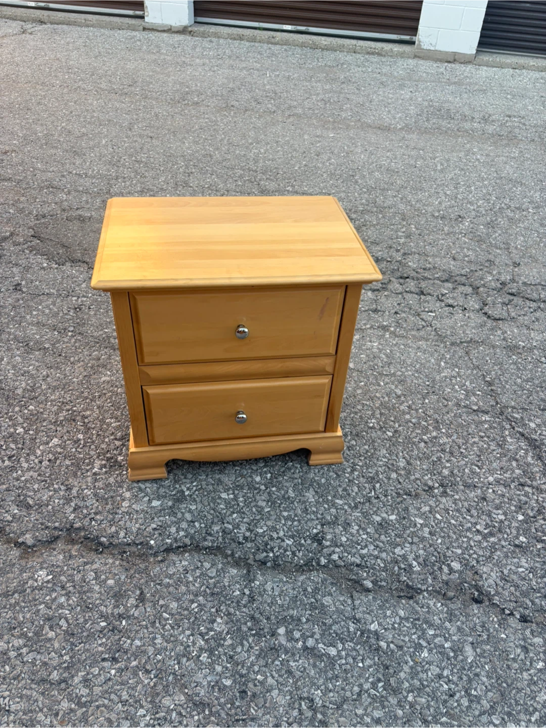 Free delivery used Light Wood Drawer Nightstand