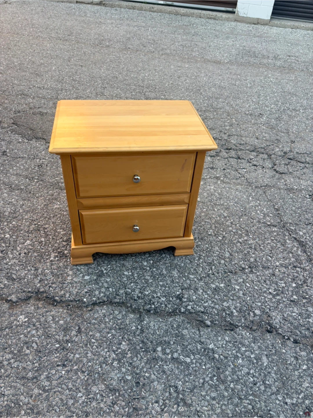 Free delivery used Light Wood Drawer Nightstand - photo 2