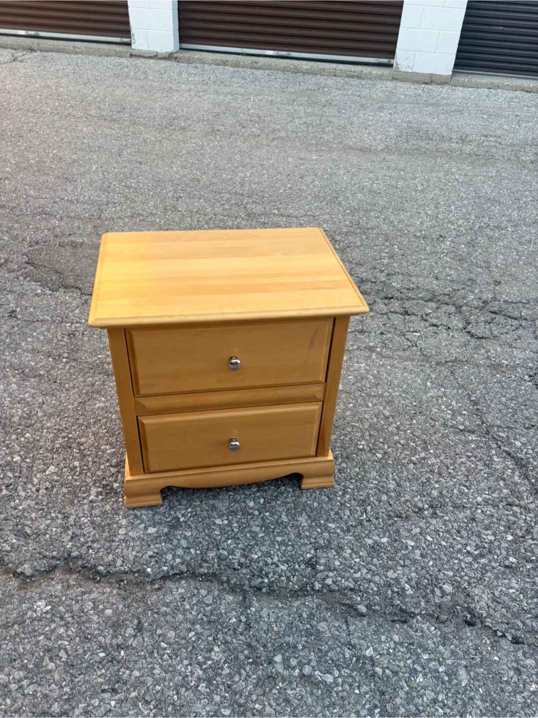 Free delivery used Light Wood Drawer Nightstand - photo 4