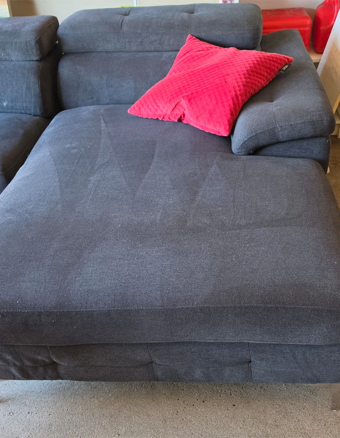 Dark Grey Sectional Sofa with Chaise - photo 5