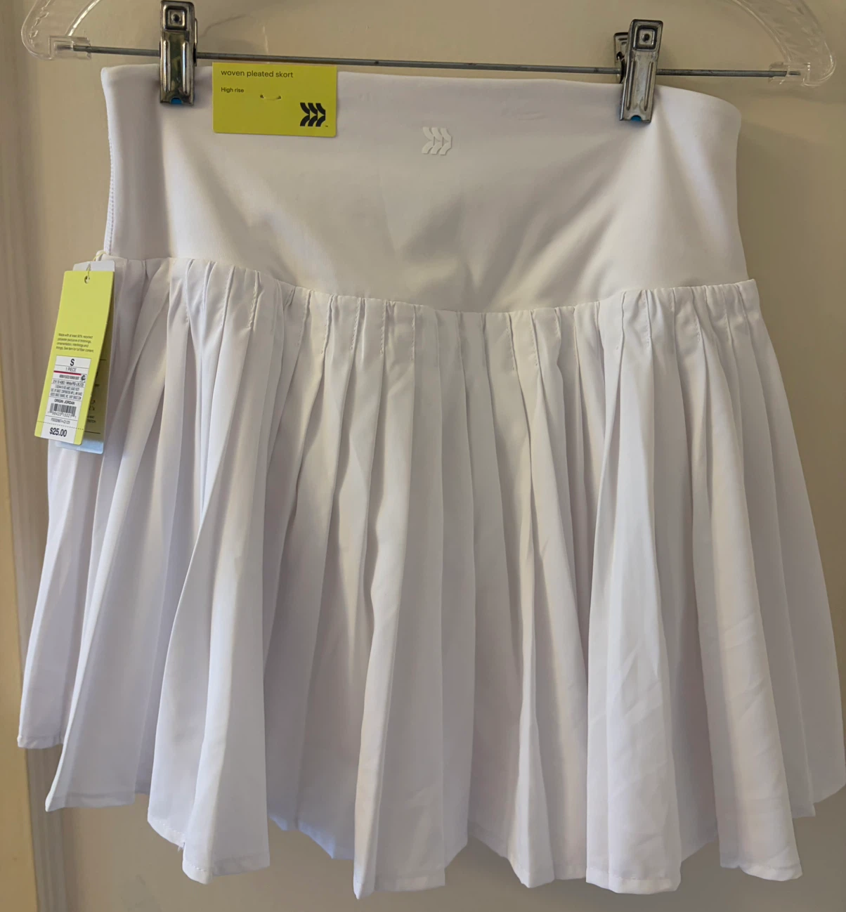 All in Motion Woven Pleated Skirt White Size S