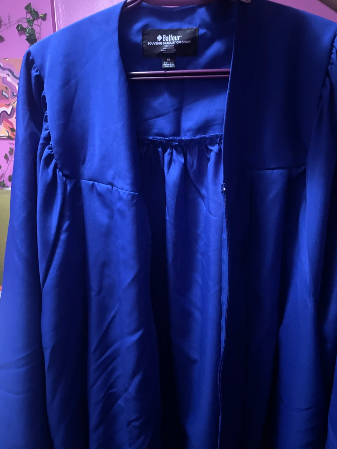 Balfour Royal Blue Graduation Gown Size 45