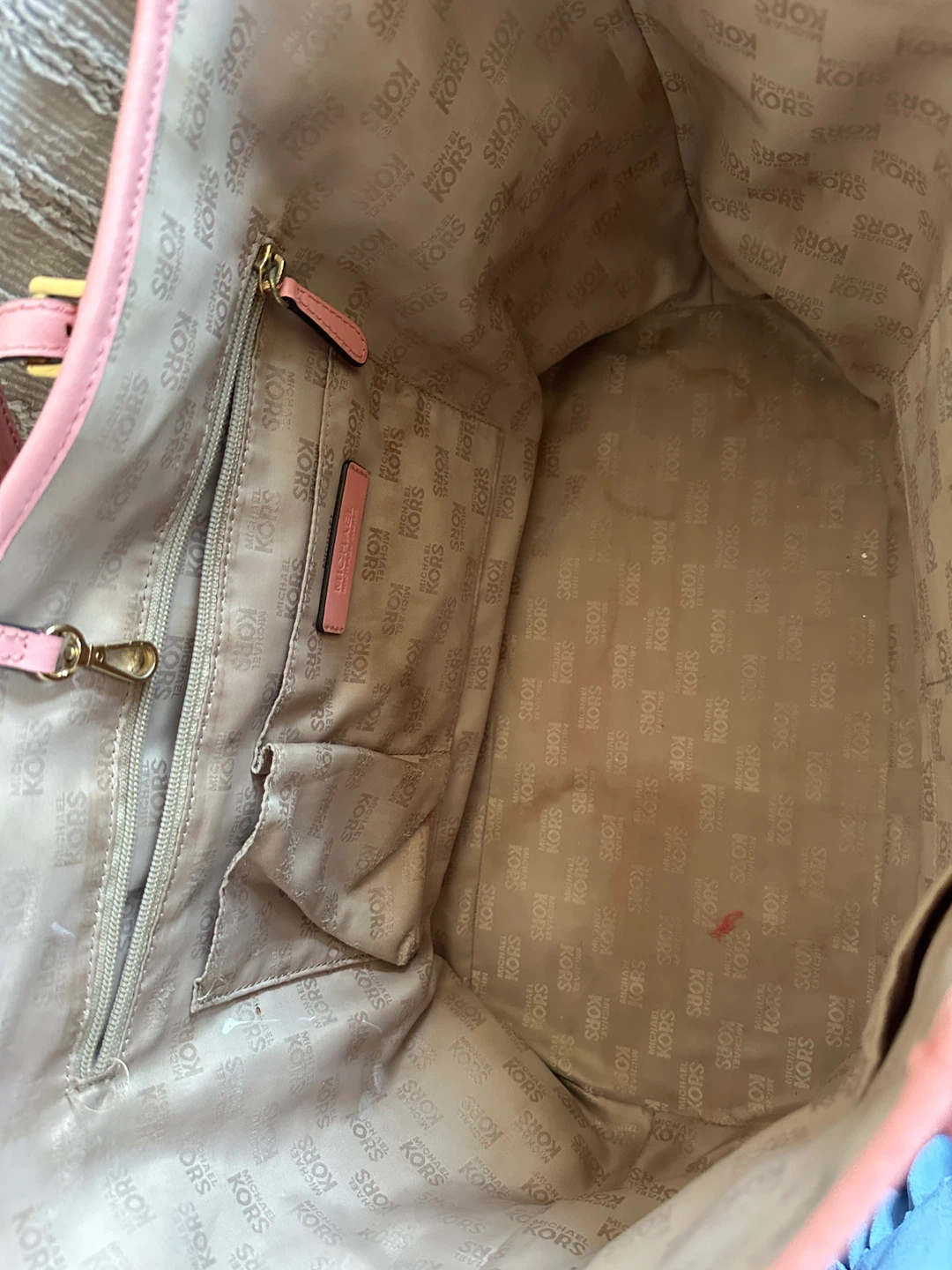 Michael Kors Tote Bag - Pink Floral MK Pattern - photo 3