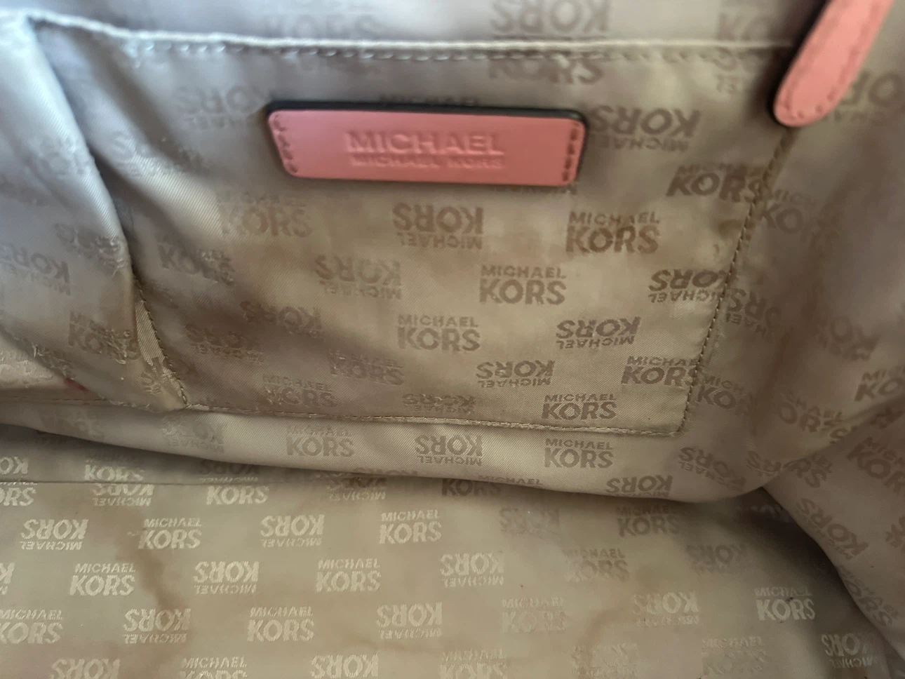 Michael Kors Tote Bag - Pink Floral MK Pattern - photo 4