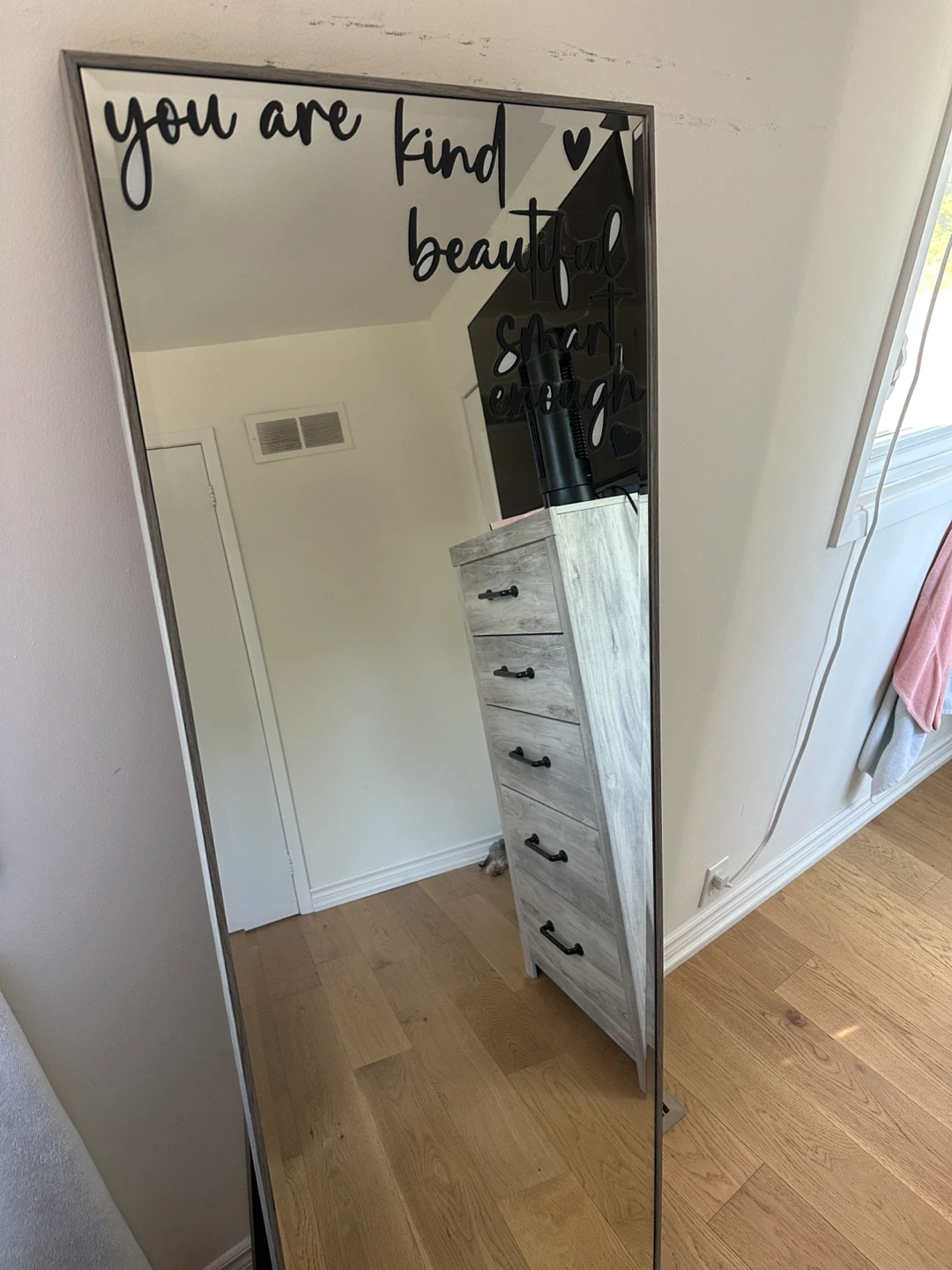 Full Length Mirror with Inspirational Decal - photo 2