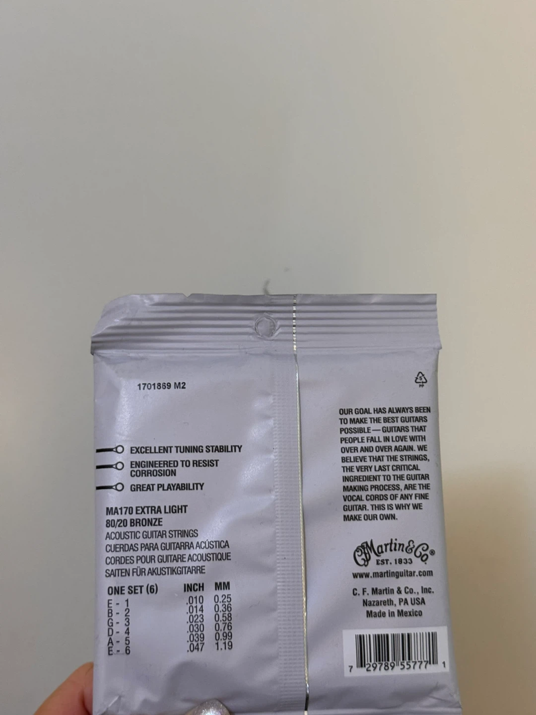Martin & Co MA170 Extra Light Acoustic Guitar Strings - photo 2
