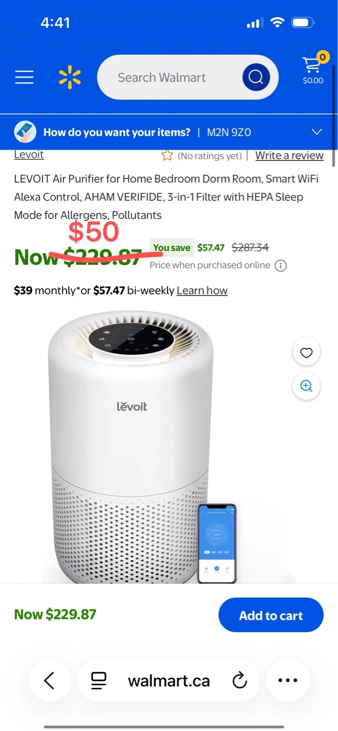 LEVOIT Air Purifier for Home Bedroom Dorm Room, Smart WiFi