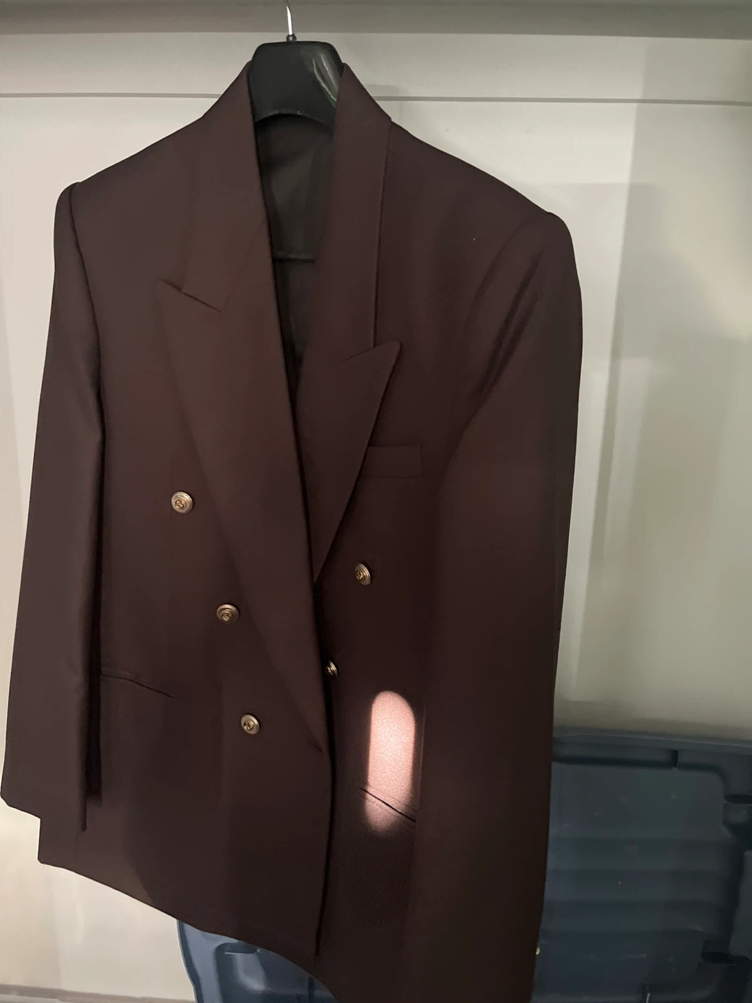 Brown Double-Breasted Blazer