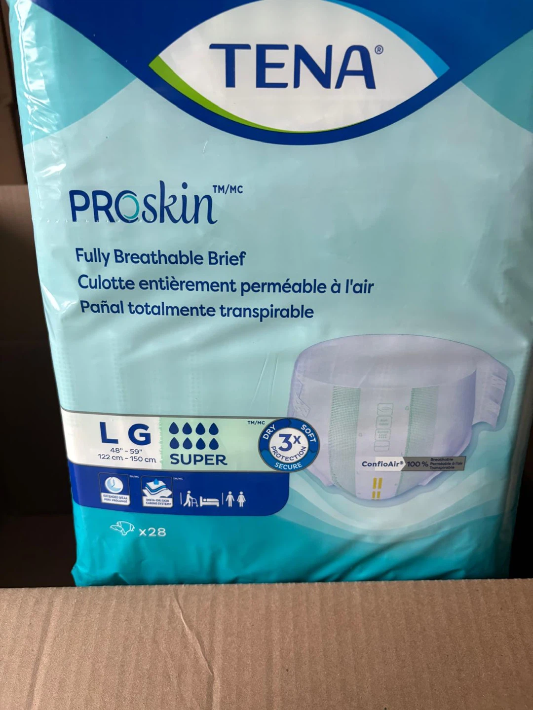 TENA ProSkin Super Briefs - Size Large