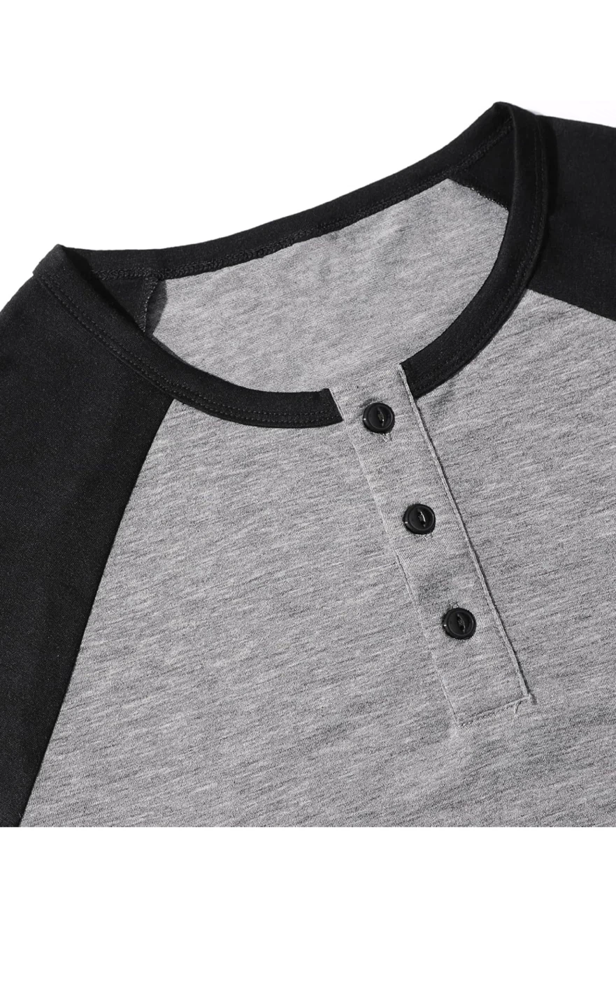 Men's Raglan Henley T-Shirt - photo 3