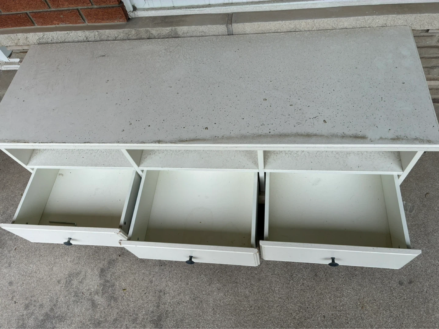 White TV Stand / Media Console with Storage - photo 3