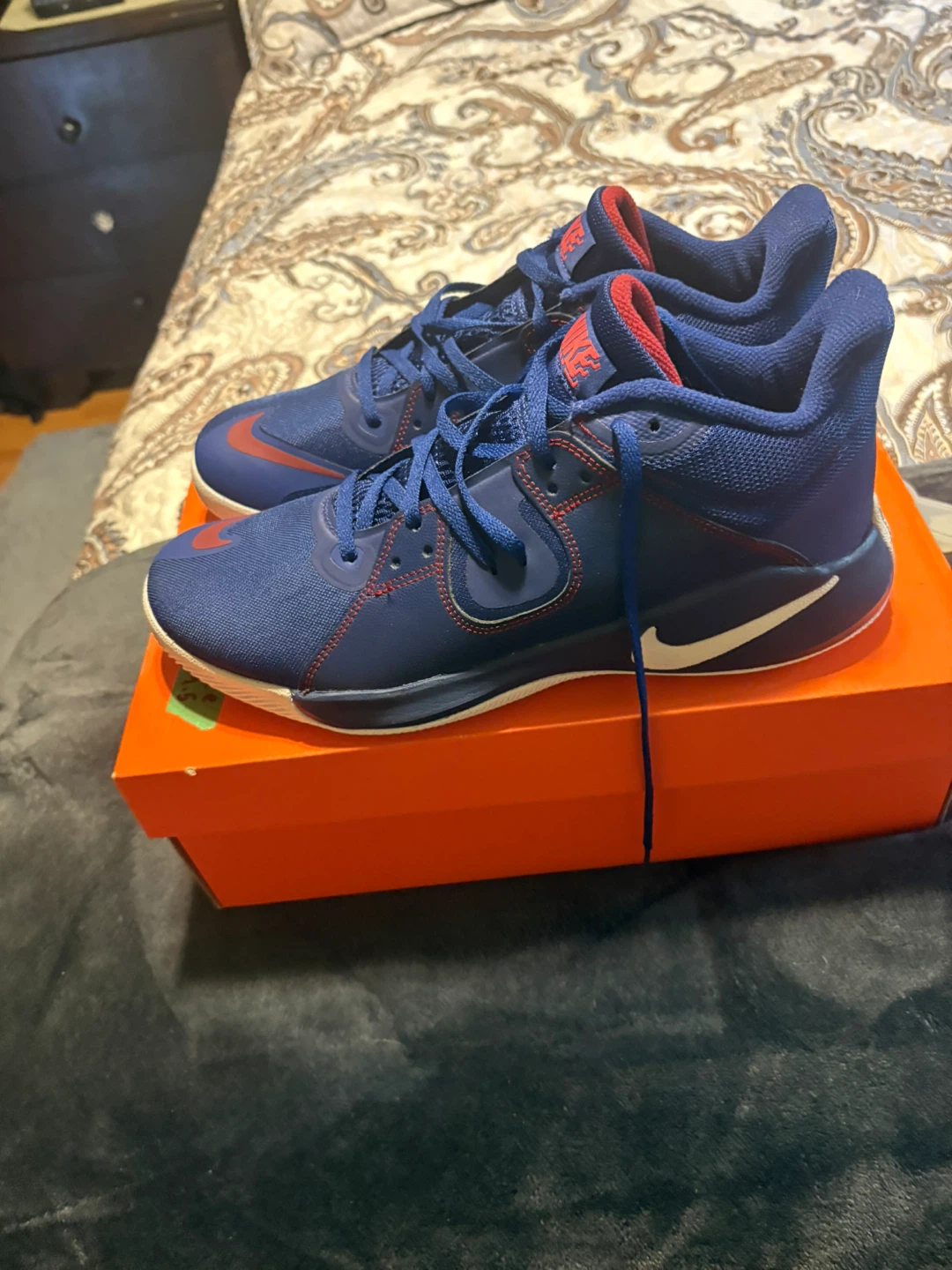 Nike Fly.By Mid Basketball Shoes - Blue/Red - Size 9.5 - photo 5