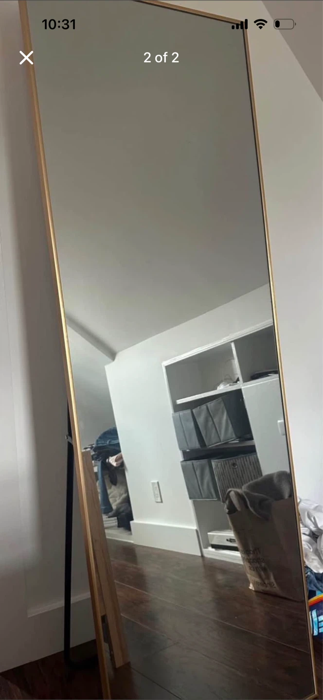 Round Black Wall Mirror - photo 2