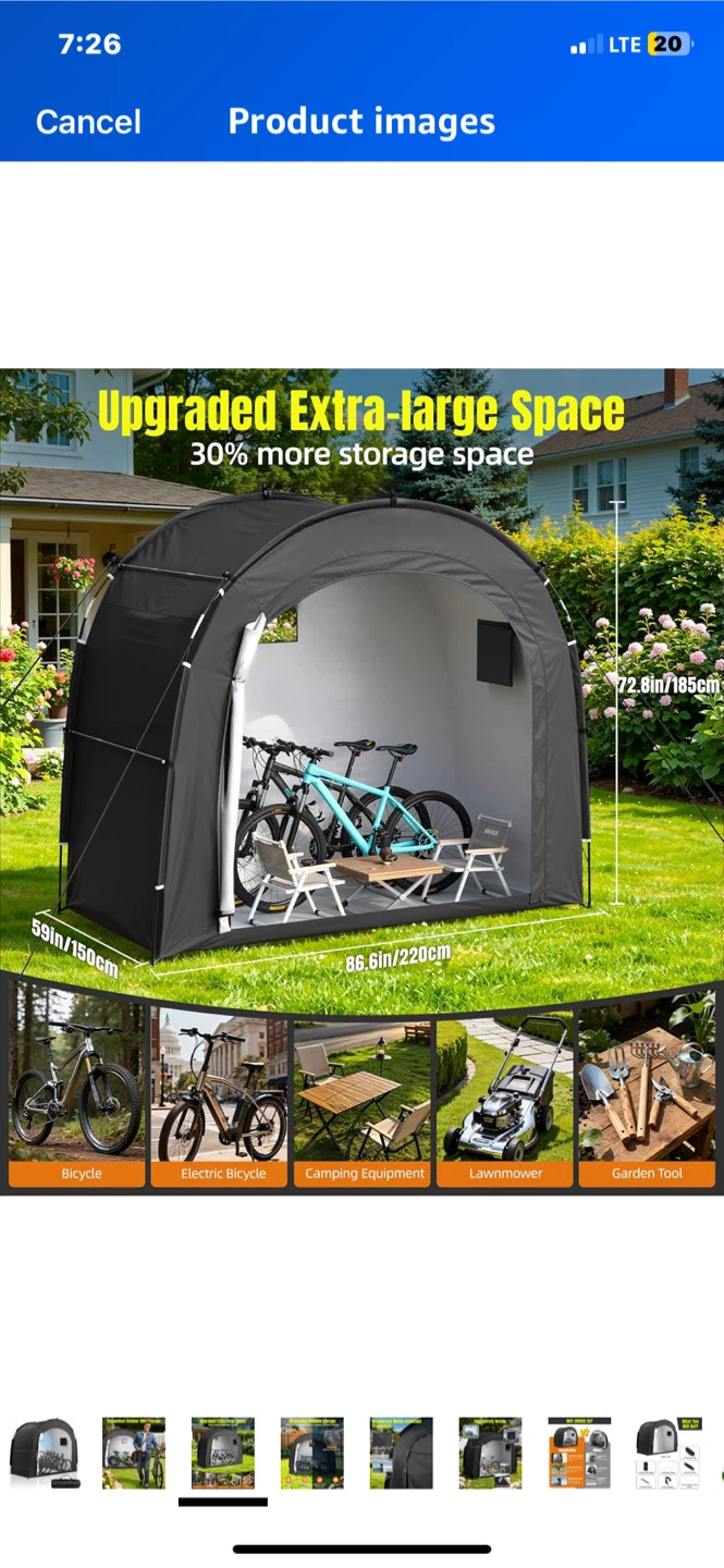 New Housolution Bike Storage Tent Shed for 5 Bikes - photo 3