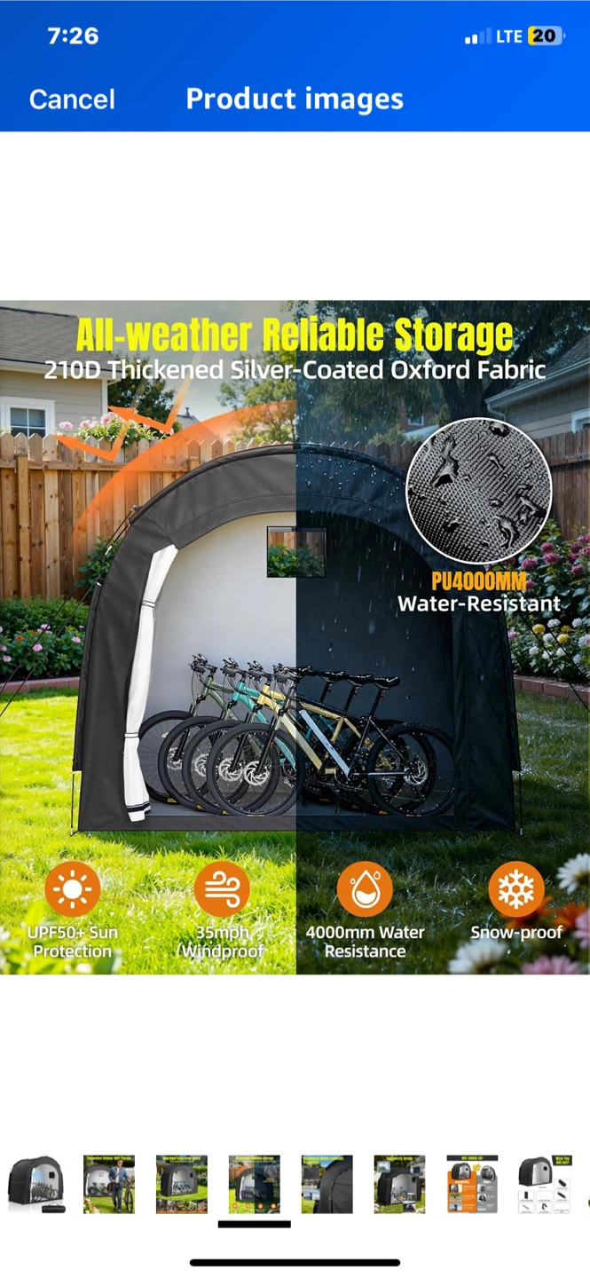 New Housolution Bike Storage Tent Shed for 5 Bikes - photo 4