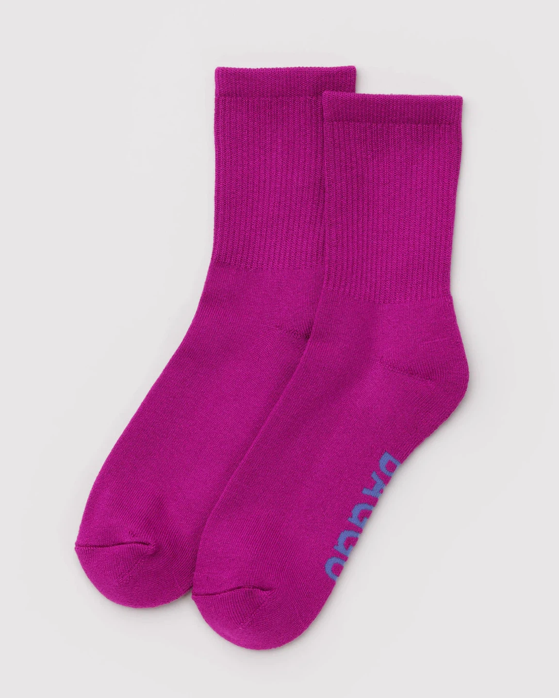 BAGGU Ribbed Crew Socks Fuchsia NEW with tags - photo 3