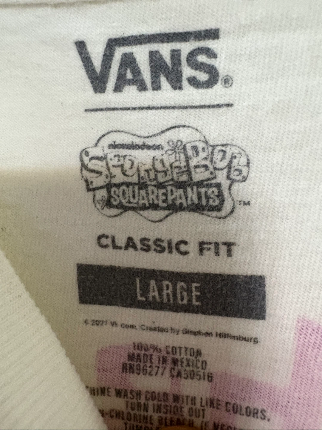 Vans Spongebob Off The Wall T-Shirt-L - photo 4