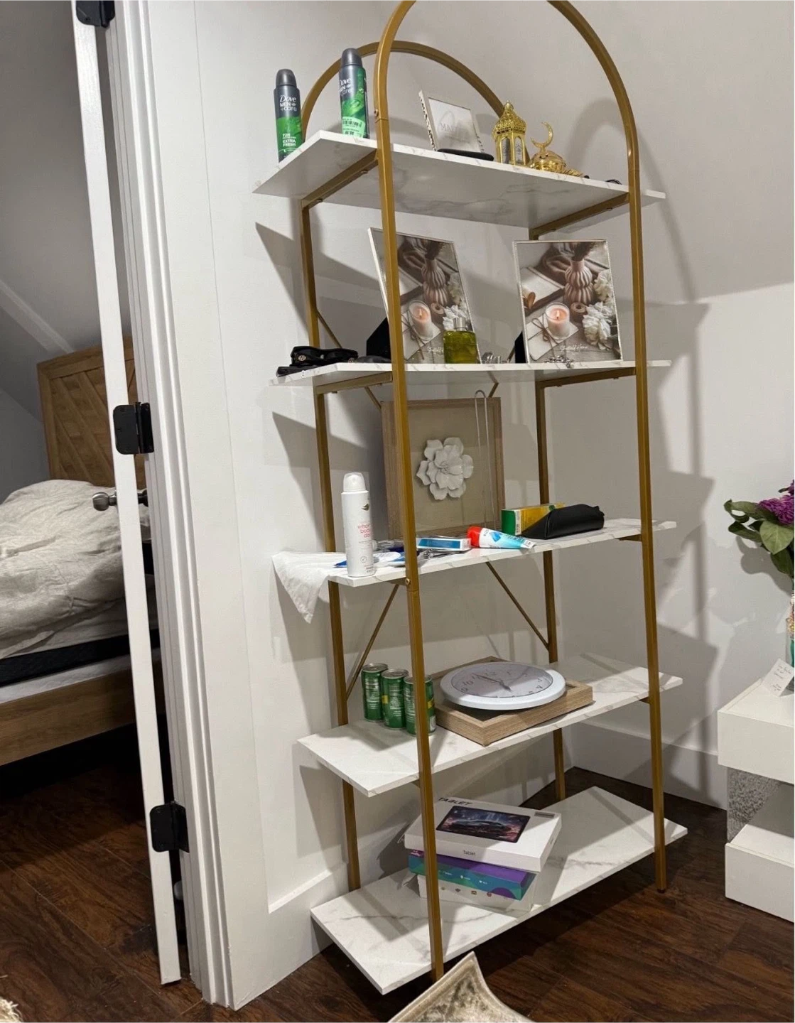 Gold Arch Bookshelf