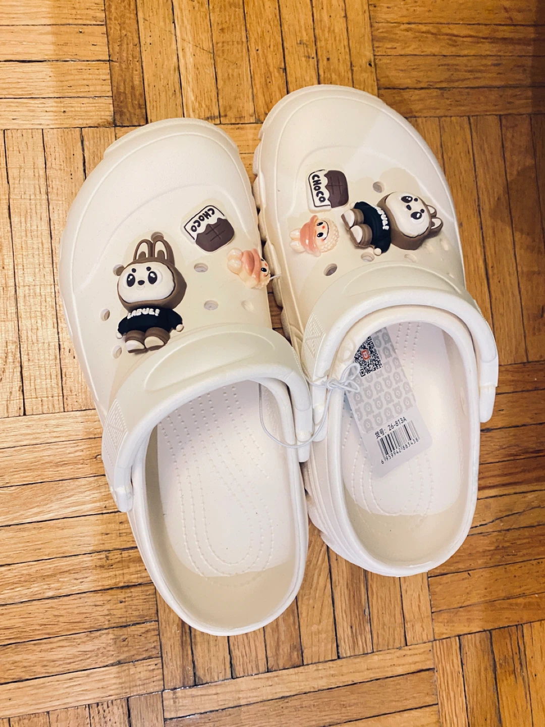 Cream Clog Shoes with Charms - photo 2