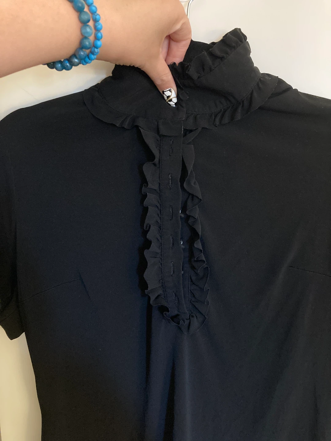 Mise au Point Black Ruffle Top Size 9 - photo 2